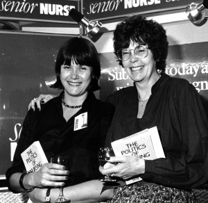 The launch of my first book in 1985 - with proud Mum!