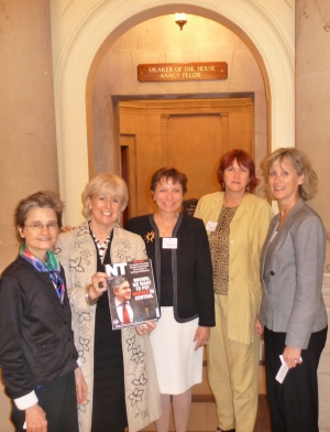 On Capitol Hill, Washington, with Ann Keen MP and American nursing leaders