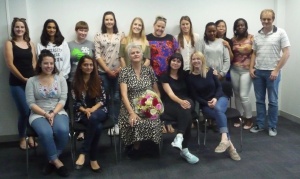 Bouquet from students at Kingston University, UK